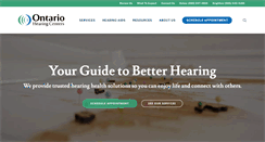 Desktop Screenshot of ontariohearing.com