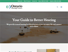 Tablet Screenshot of ontariohearing.com